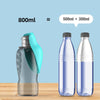 Portable Dog Water Bottle with Built-In Bowl – 800ml